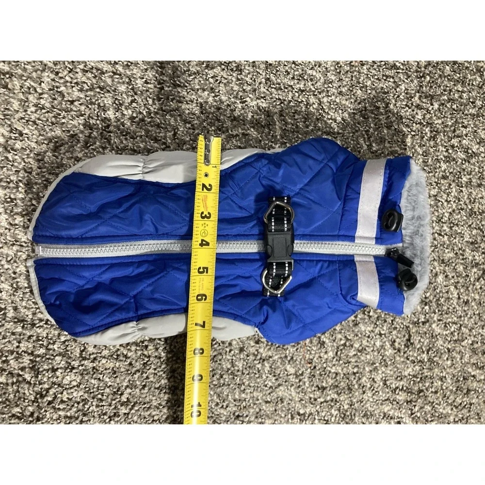 Warm Polyester Blue Gray Dog‎ Coat Jacket Small Vest Model 01 Dog Clothes